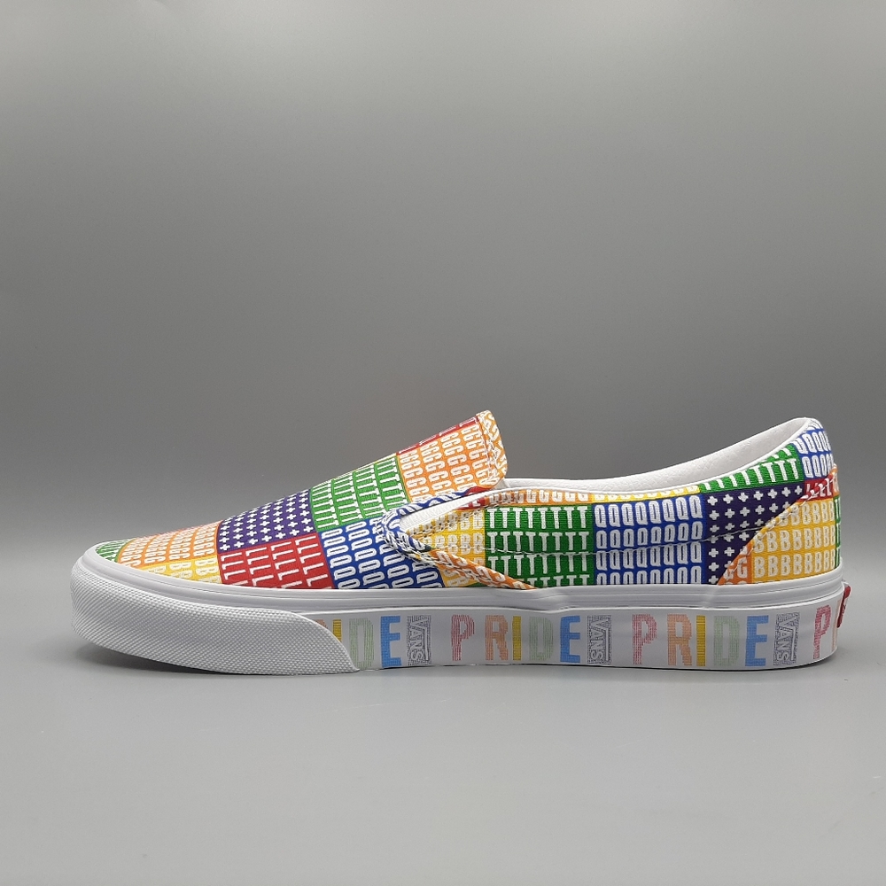 New Vans Classic Slip-On Gay Pride LGBTQ LGBT Rainbow Color Men's Shoes Slip Ons - Picture 6 of 13